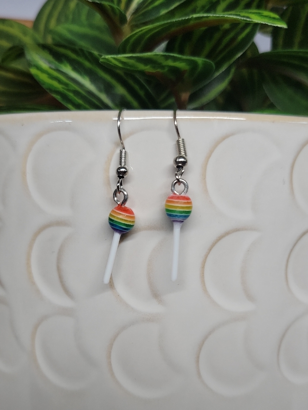 Rainbow Lollipop Dangle Earrings - Multicolor Women  Jewelry